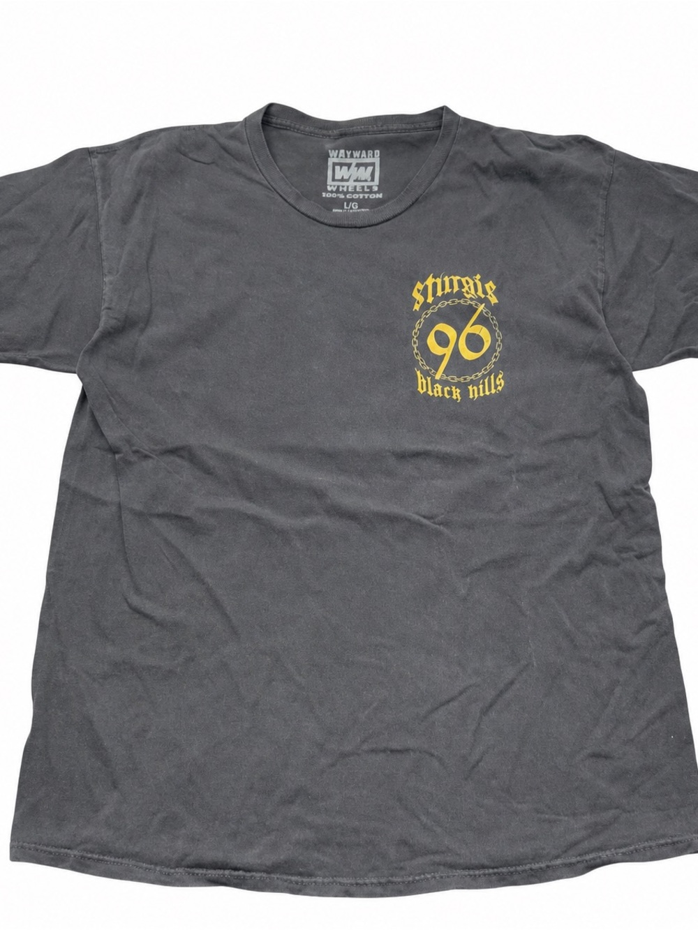 Sturgis Black Hills Rally 96 Graphic‎ T Shirt Mens Large Black Biker Motorcycle